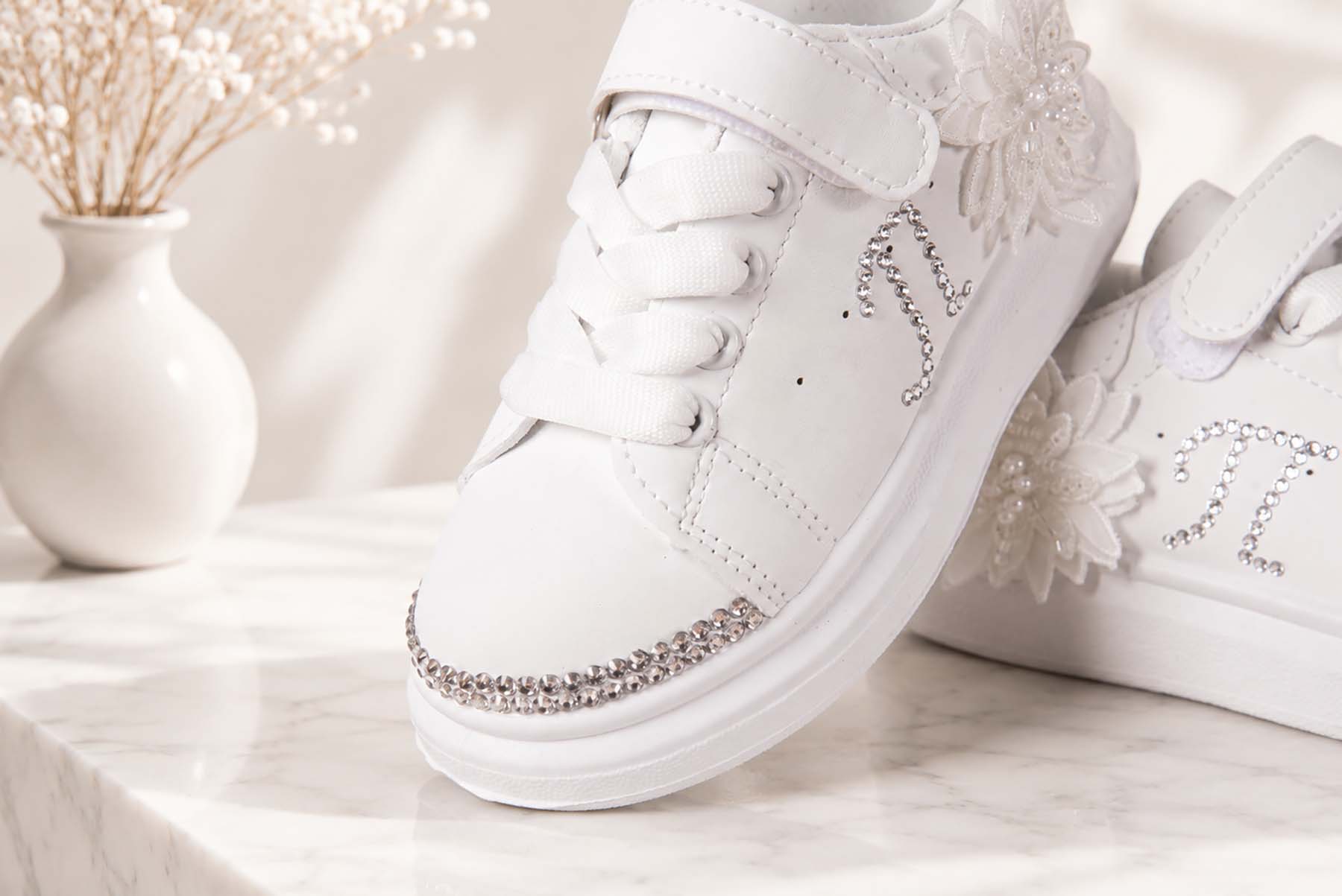 Παιδικά Custom sneakers | Silver Strass - Image 2