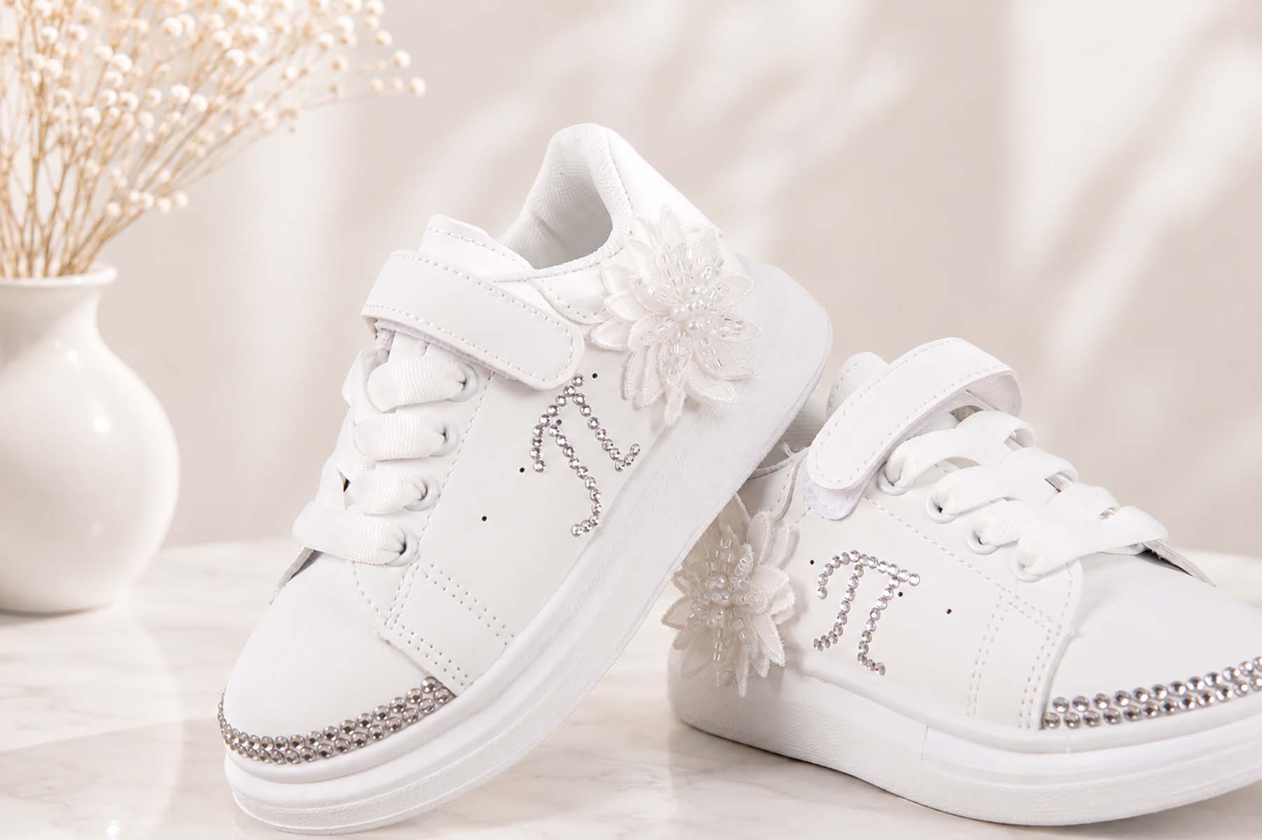Παιδικά Custom sneakers | Silver Strass - Image 3