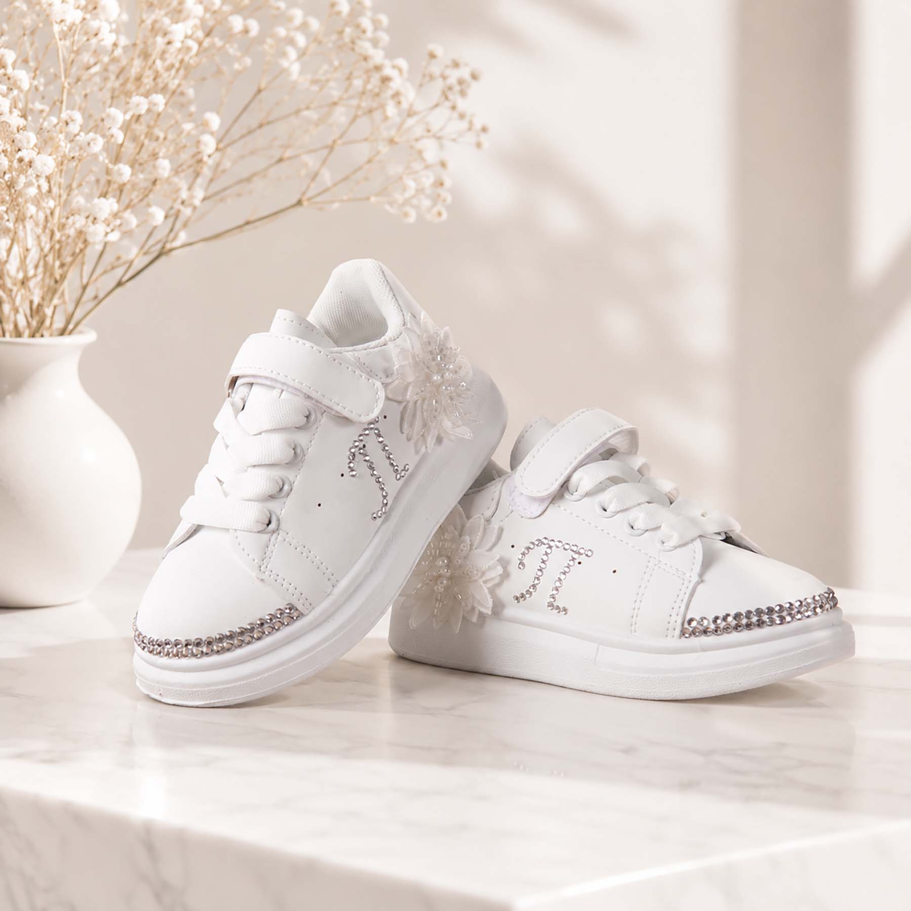 Παιδικά Custom sneakers | Silver Strass - Image 4