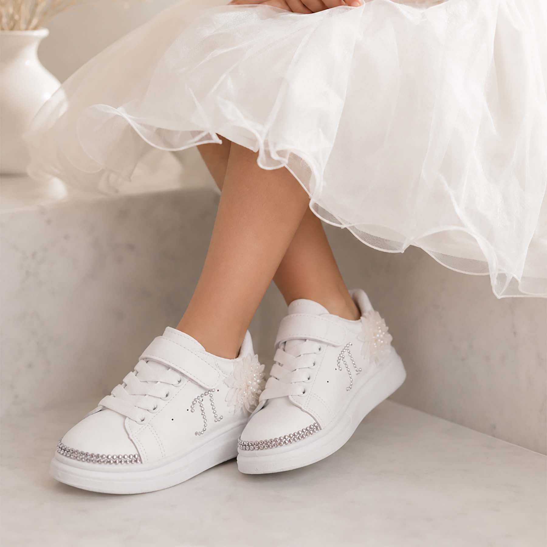 Παιδικά Custom sneakers | Silver Strass