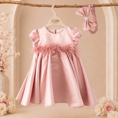 Βαπτιστικό φόρεμα Elekon Art ρασμίρ dusty pink