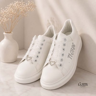 Νυφικά Sneakers με Στρας | Μονογράμματα & ημερομηνία