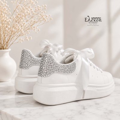 Γυναικεία custom Sneakers | Elegant Silver