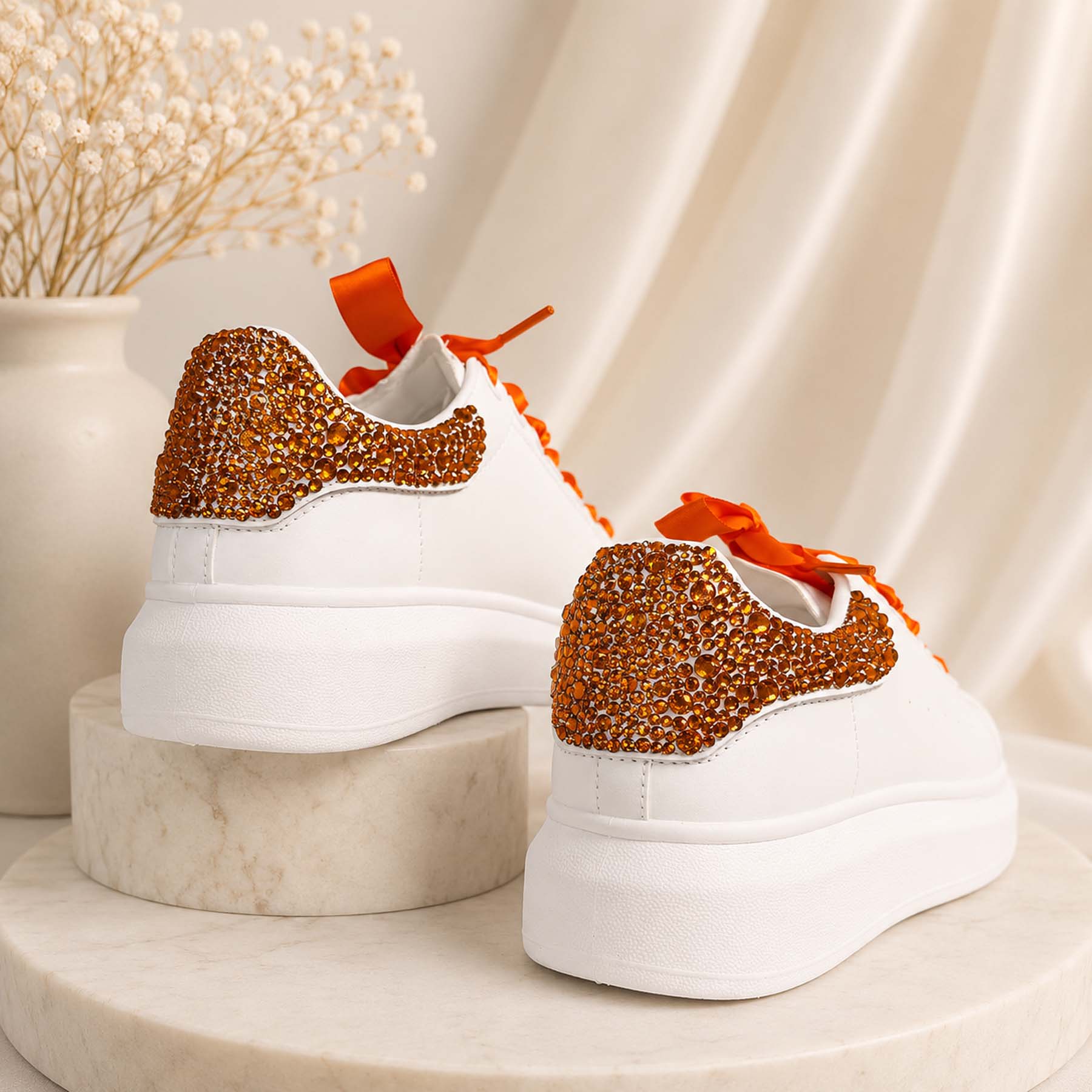 Γυναικεία custom Sneakers | Playful Orange - Image 2