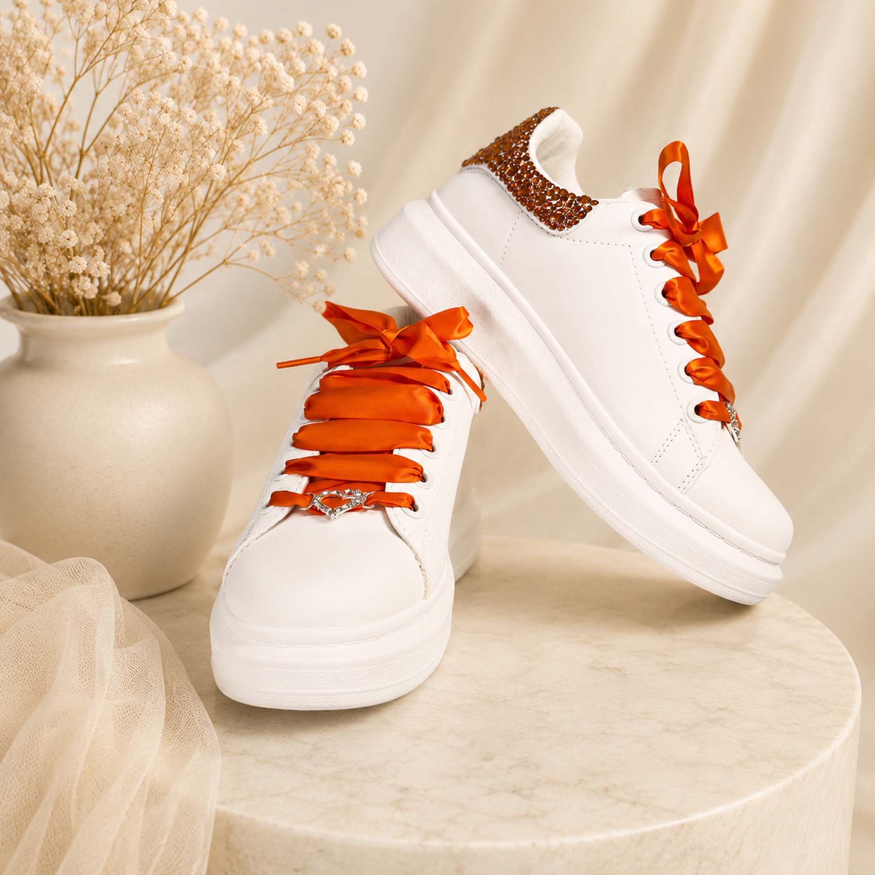 Γυναικεία custom Sneakers | Playful Orange - Image 4