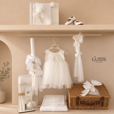 Ολοκληρωμένο πακέτο Βάπτισης για κορίτσι | White elegant butterfly