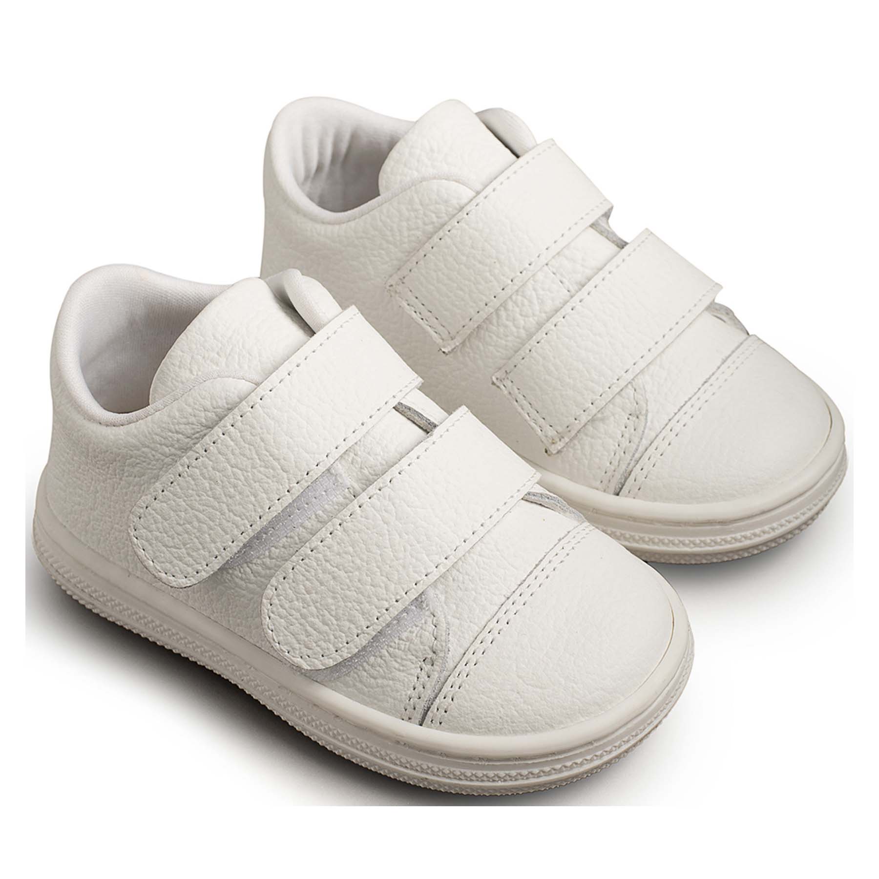 Δερμάτινο Σνικερ με Σκρατς BS3028 λευκό