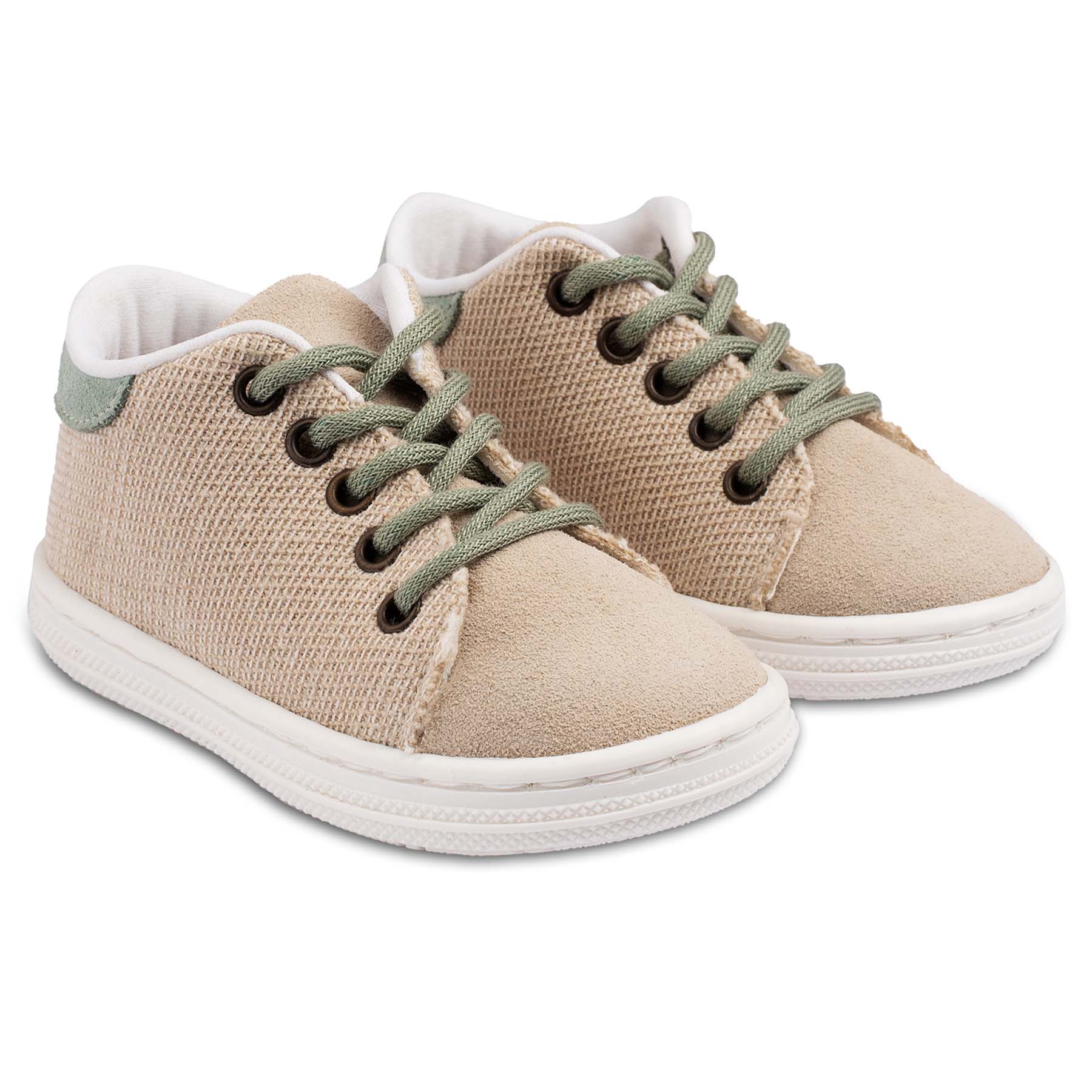 Δετό Δίχρωμο Σνίκερ BS3073 Μπεζ Μέντα