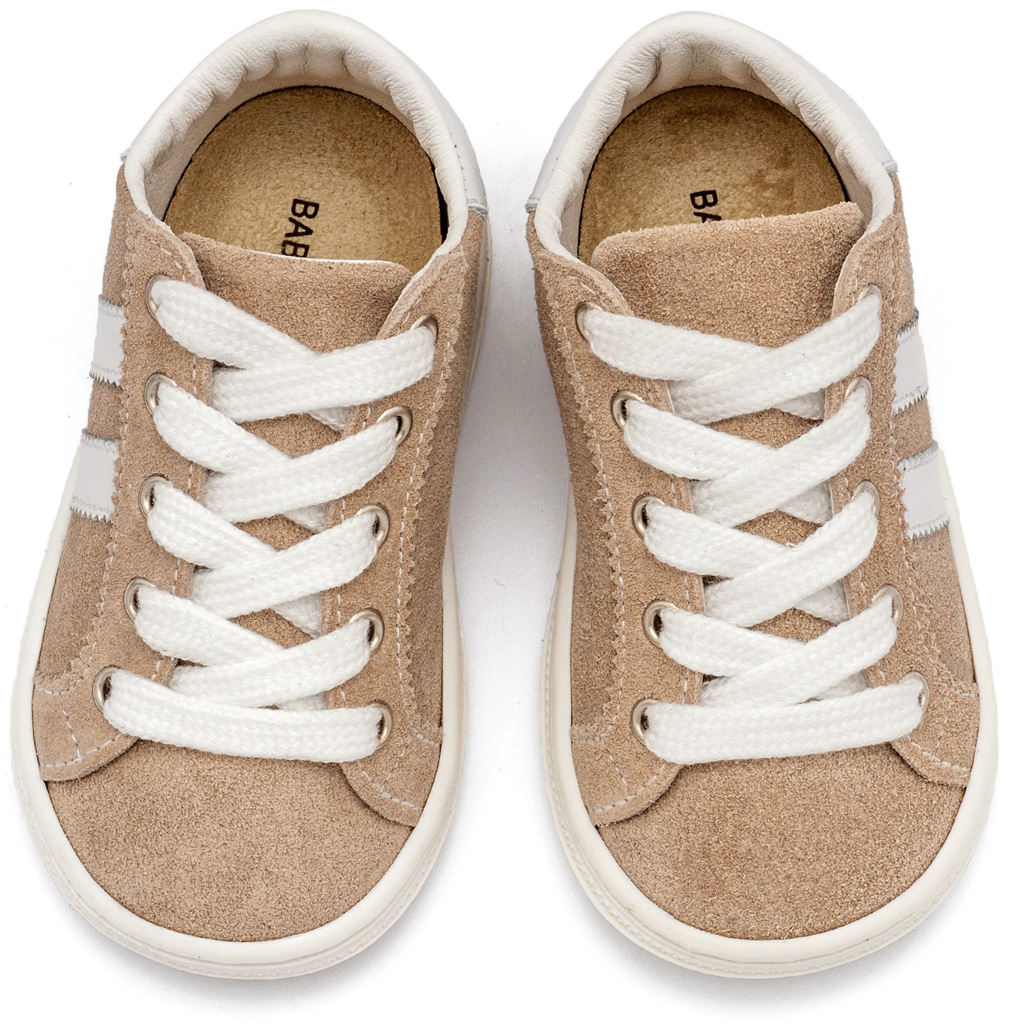 Δετά Δίχρωμα Σνίκερς BS3086 Μπεζ Λευκό - Image 2