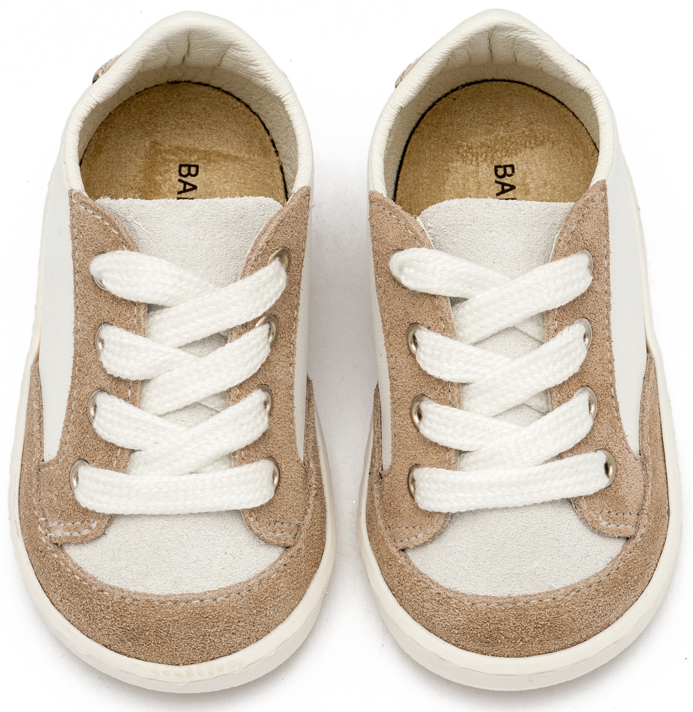 Δερμάτινο Δετό Sneakers PRΙ2120 Λευκό Μπεζ - Image 2