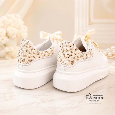Νυφικά Sneakers με Στρας | Pearl Glow Sneakers