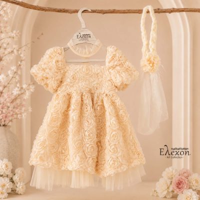 Βαπτιστικό Φόρεμα floral – Elekon Art Collection