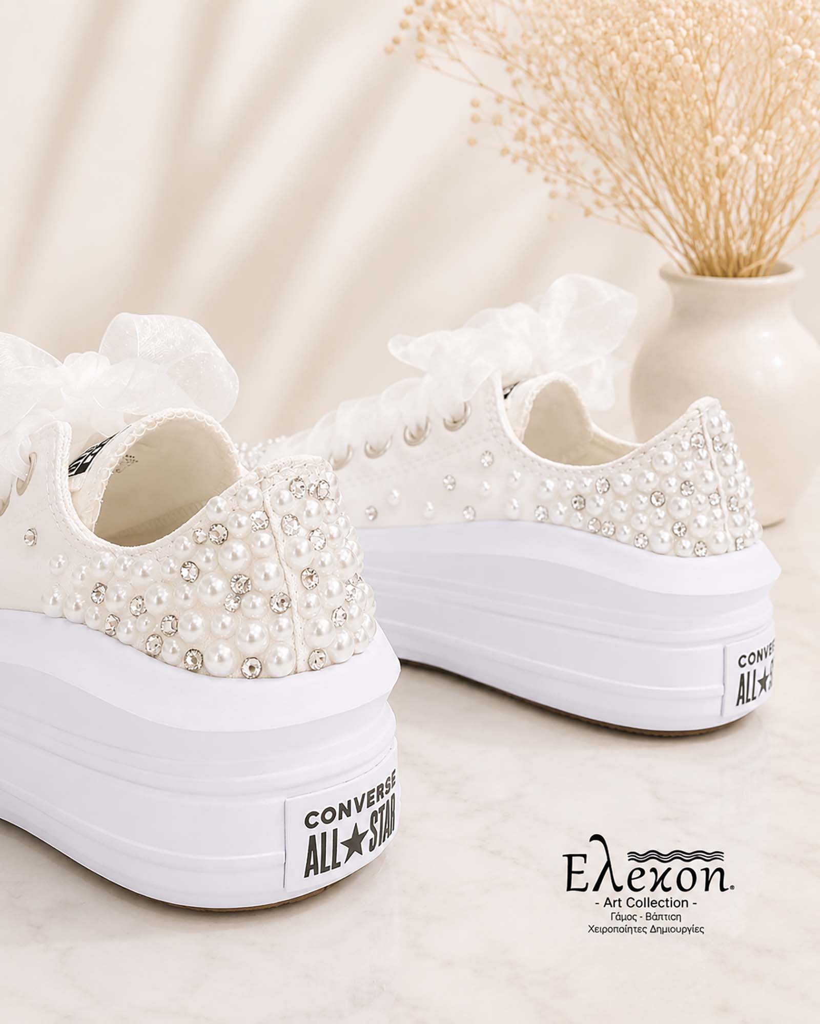 Classic pearl edition | Νυφικά Converse All Star Chuck Taylor low - Image 3