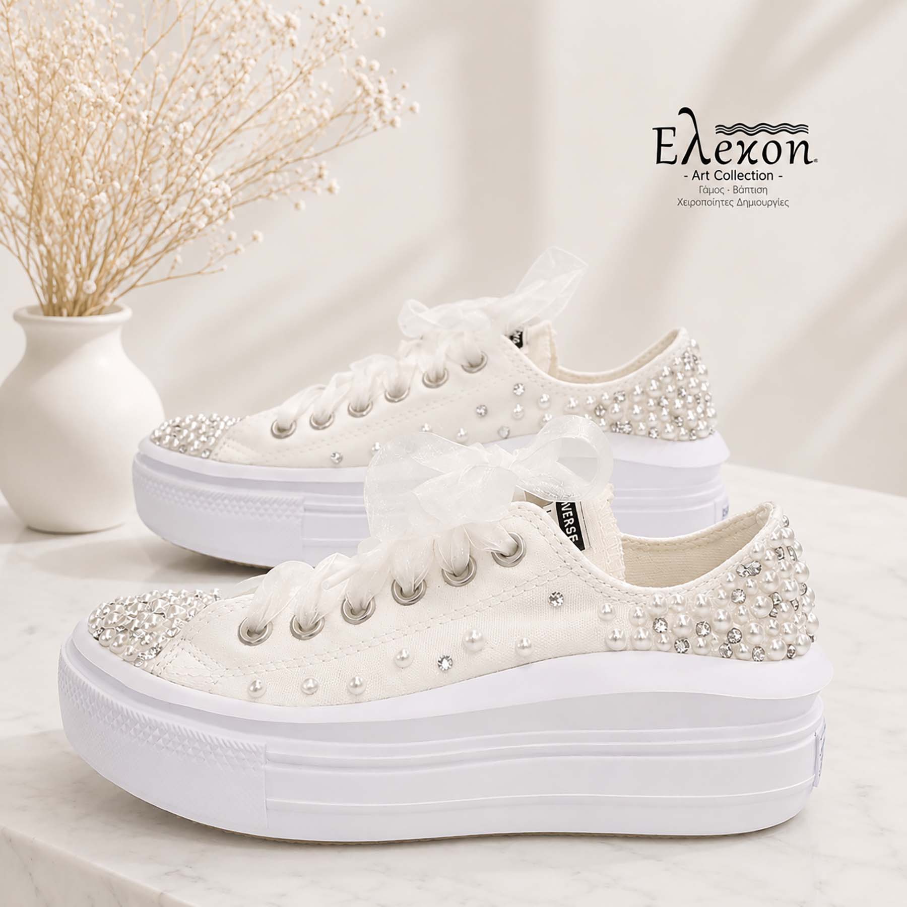 Classic pearl edition | Νυφικά Converse All Star Chuck Taylor low - Image 2