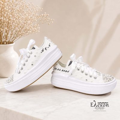 Νυφικά Converse All Star Chuck Taylor low | Strass & Pearl edition III