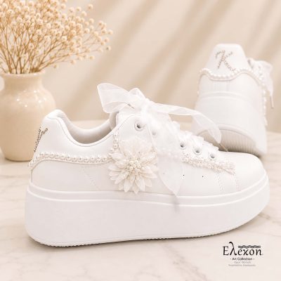 Νυφικά Sneakers δίσολα με Πέρλες – Elegant Edition II