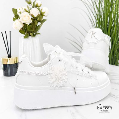 Νυφικά Sneakers δίσολα με Πέρλες – Elegant Edition II