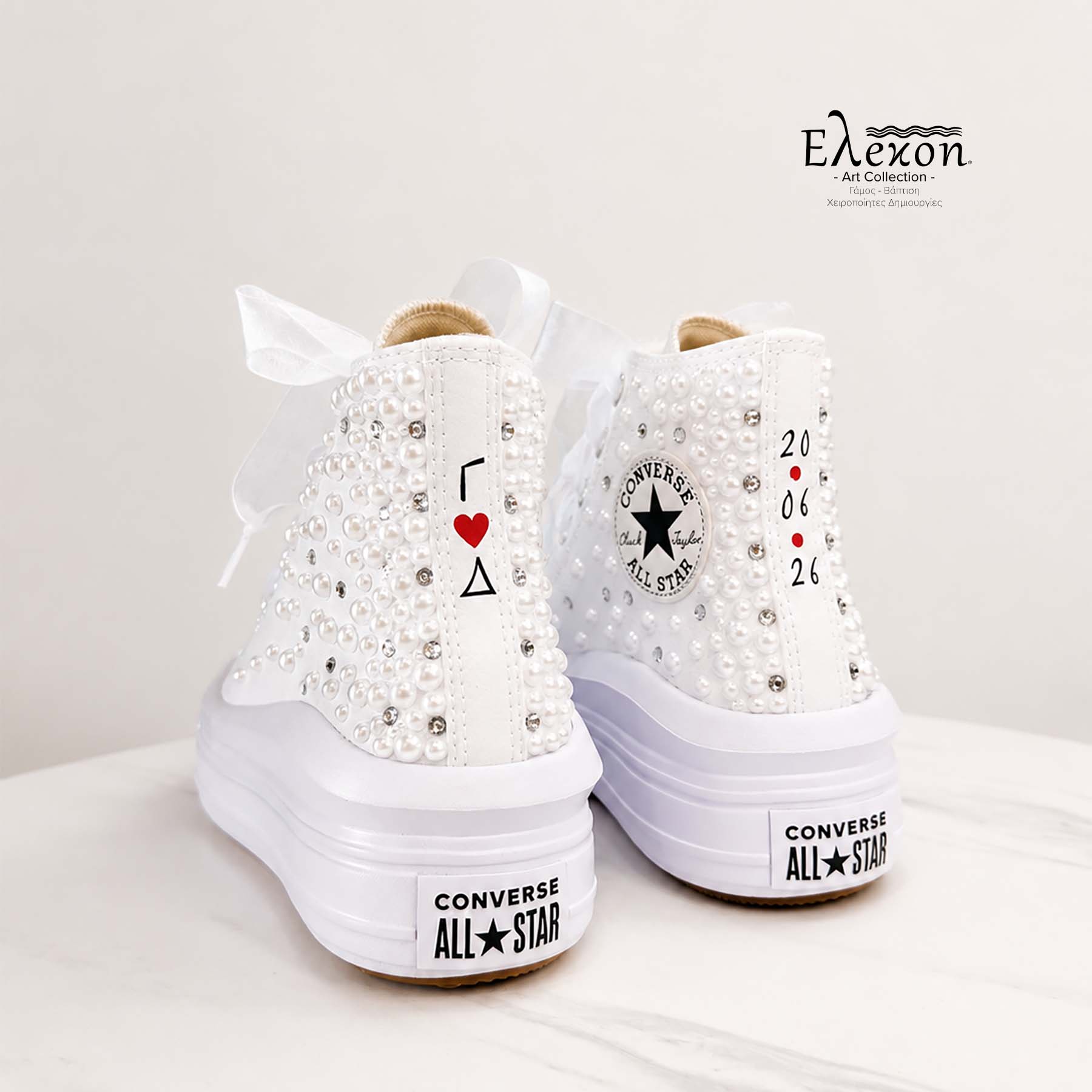 Νυφικά Chuck Taylor All Star Προσωποποιημένα | Move Platform leather
