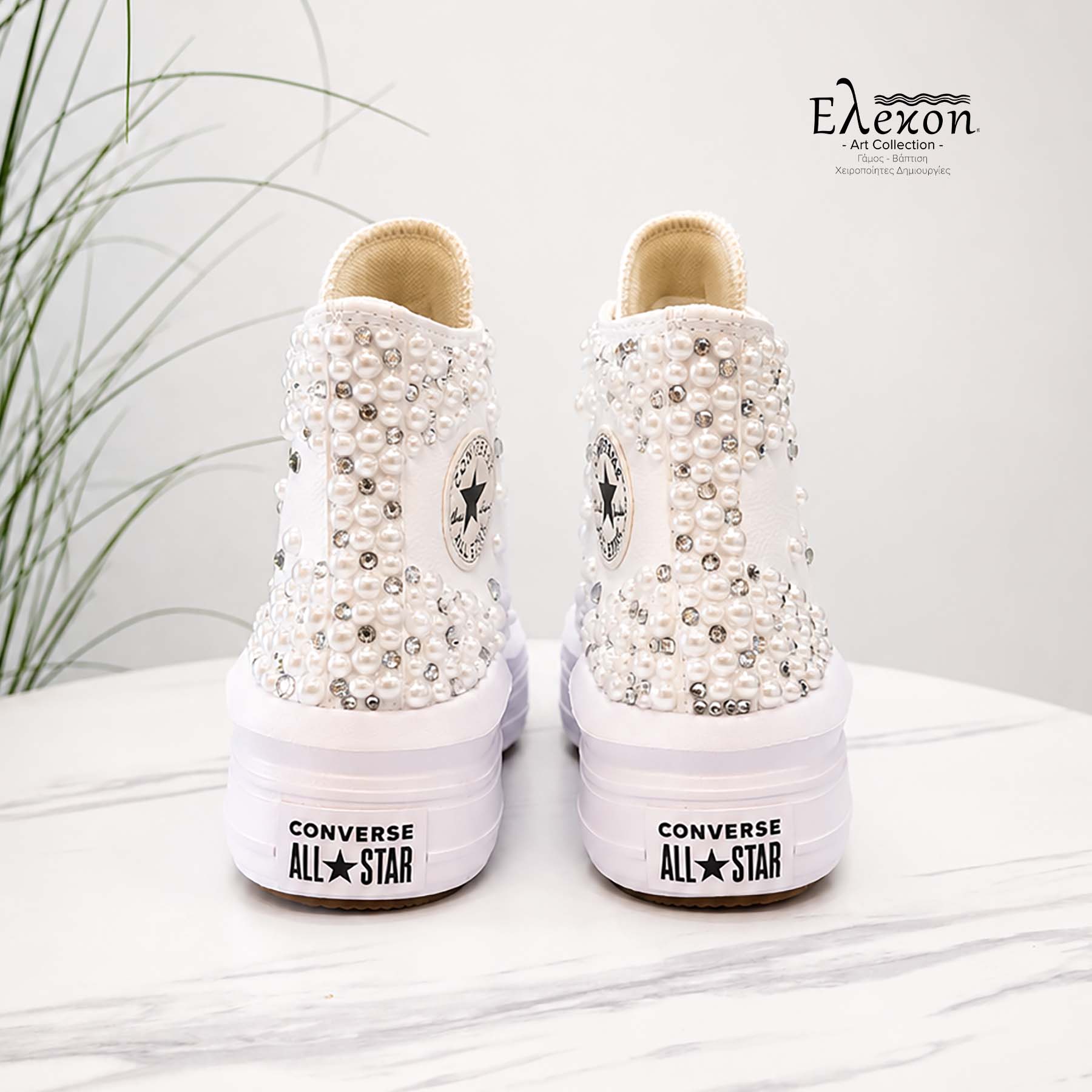 Νυφικά Chuck Taylor All Star Move Platform leather - Image 3