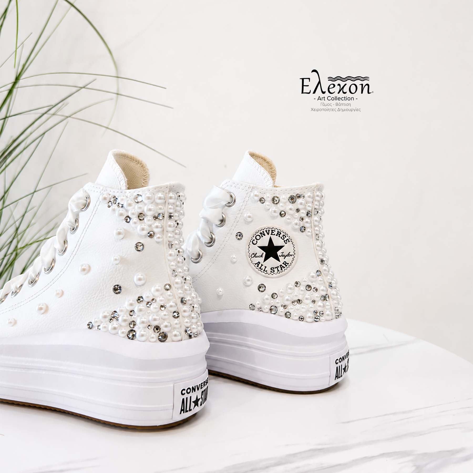 Νυφικά Chuck Taylor All Star Move Platform leather - Image 5