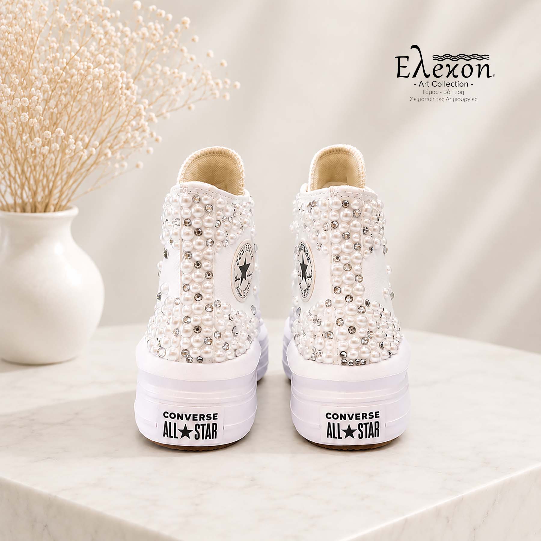 Νυφικά Chuck Taylor All Star Move Platform leather - Image 3