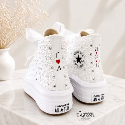 Νυφικά  Chuck Taylor All Star Προσωποποιημένα  | Move Platform leather