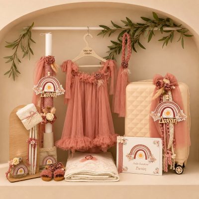 Ολοκληρωμένο πακέτο Βάπτισης για κορίτσι | Boho rainbow