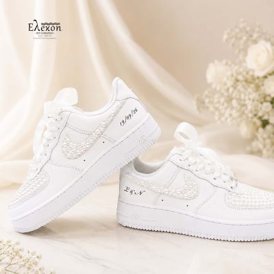 Bridal Sneaker Nike Air Force 1 με Πέρλες