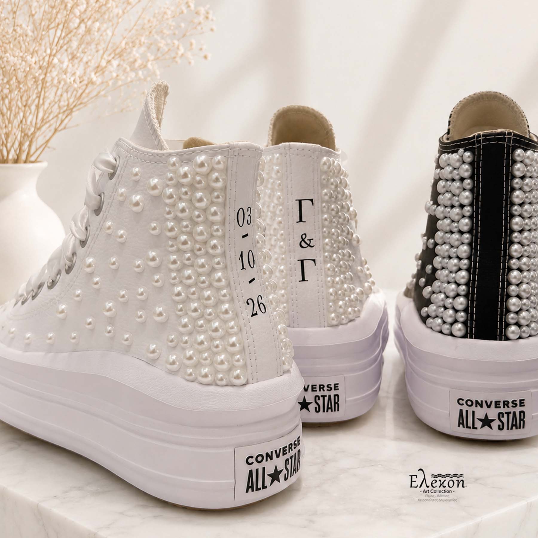 Custom Converse – Bride & Maid of Honor Pearl Sneakers - Image 4