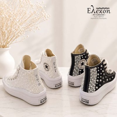 Custom Converse – Bride & Maid of Honor Pearl Sneakers