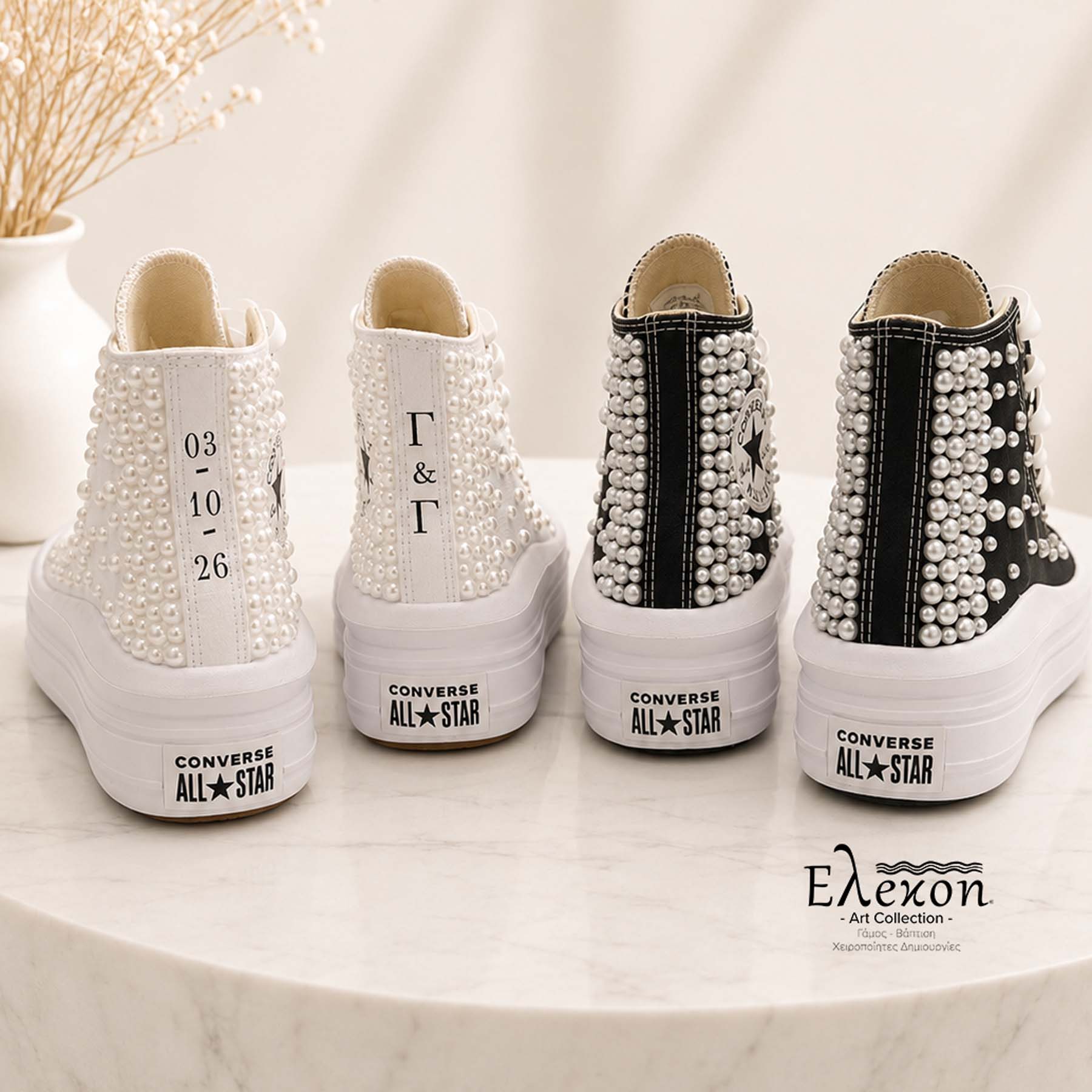 Custom Converse – Bride & Maid of Honor Pearl Sneakers - Image 2