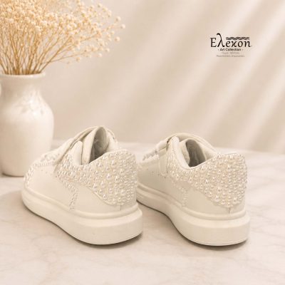 Παιδικά Sneakers  – Λευκά με Πέρλες